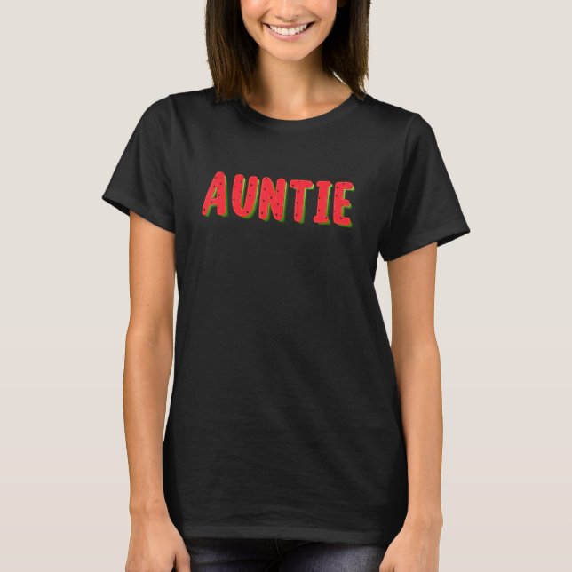 Camiseta Auntie Watermelon  Summer Fruit Family Matching (Frente)