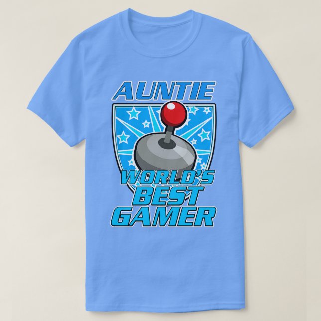 Camiseta Auntie Worlds Best Gamer (Frente do Design)