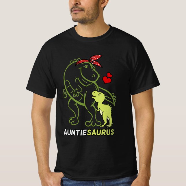 Camiseta Auntiesaurus Auntie Tyrannosaurus Dinosaur Baby (Frente)