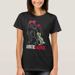 Camiseta Auntiesaurus Rex Dinosaur Tia Saurus Autism Awa