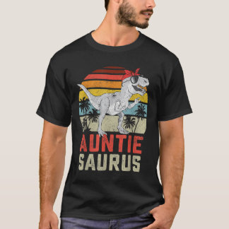 Camiseta Auntiesaurus T Rex Dinossaur Auntie Saurus Família