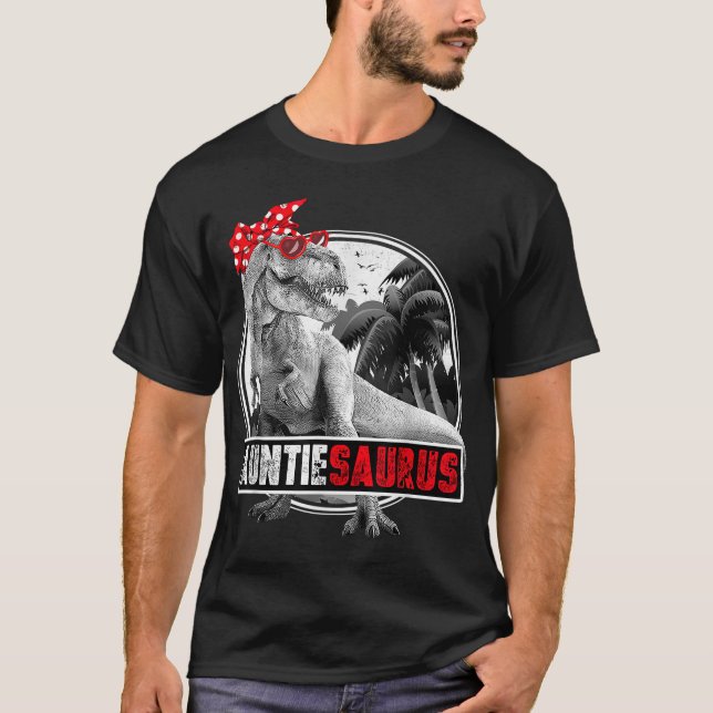 Camiseta Auntiesaurus T-Rex tia Dinossaur (Frente)
