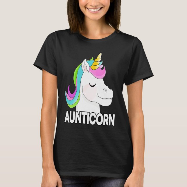 Camiseta Aunts, funny unicorn, aunt family, aunt (Frente)