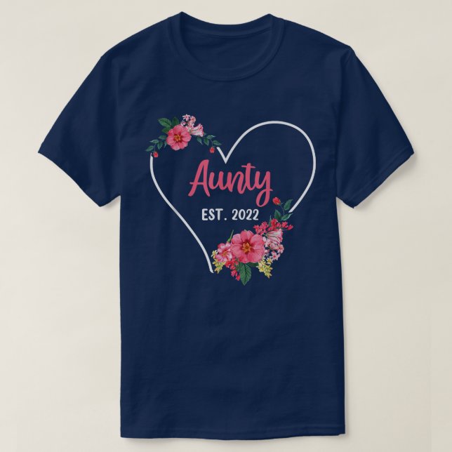Camiseta Aunty Est 2022 , Niece Nephew Pregnancy Announceme (Frente do Design)