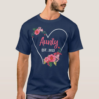 Camiseta Aunty Est 2022 , Niece Nephew Pregnancy Announceme