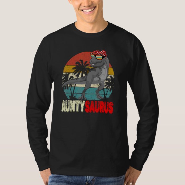 Camiseta Auntysaurus Rex Dinosaur Aunty Saurus Madre (Frente)