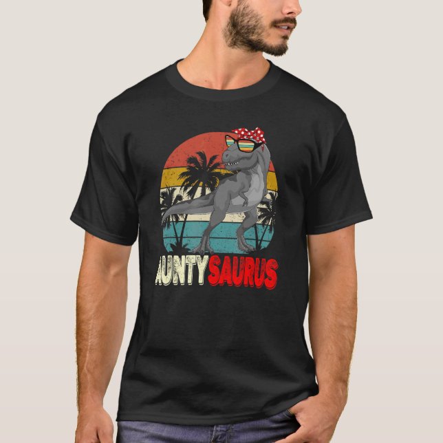 Camiseta Auntysaurus Rex Dinosaur Aunty Saurus Madre (Frente)