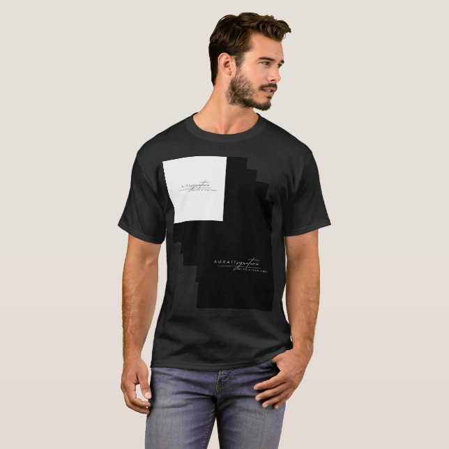 Camiseta Aura11 Clássico A Declaração De Assinatura Tee (Frente Completa)