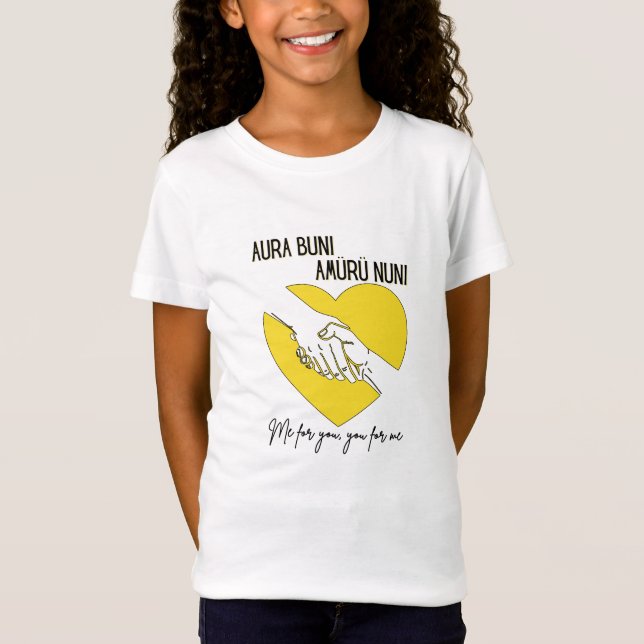 Camiseta Aura buni Amuru nuni Arawakan - língua branca (Frente)