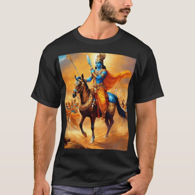 Camiseta "Aura de Krishna: Designs sagrados para as Almas M (Frente)