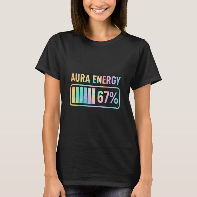 Camiseta Aura Energy 67 Engraçado, 67 homens Alpha Slan (Frente)