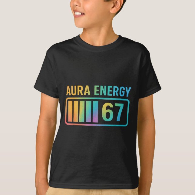 Camiseta Aura Energy 67 Gen Alpha 6 7 Meme Infinite Rizz St (Frente)
