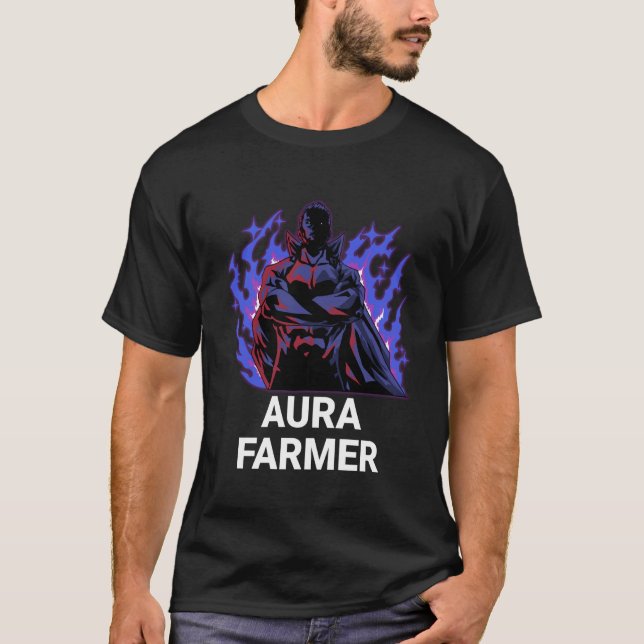 Camiseta Aura Farmer Cool Anime Super Hero (Frente)