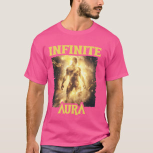 Camiseta Aura Infinita Pontos Máx. Nível Memória Engraçado 