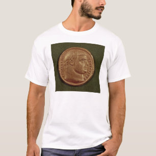 Camiseta Áureo de Diocletian que veste uma grinalda do