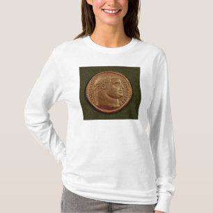 Camiseta Áureo de Diocletian que veste uma grinalda do