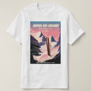 Camiseta AURIS-EN-OISANS France poster de esqui