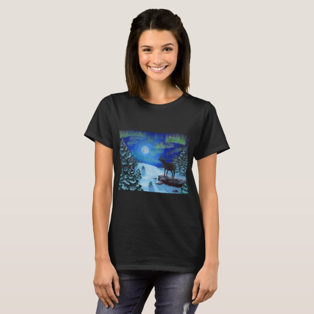 Camiseta Aurora boreal (Frente Completa)