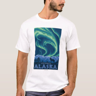 Camiseta Aurora boreal - Anchorage, Alaska