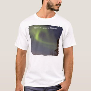 Camiseta Aurora boreal macia; Customizável