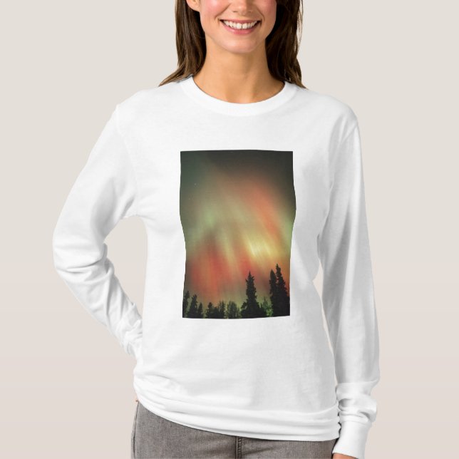 Camiseta Aurora Borealis, Norte Lights, Fairbanks (Frente)