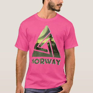 Camiseta Aurora Borealis Norway Nature Sky Ice Camping Hiki