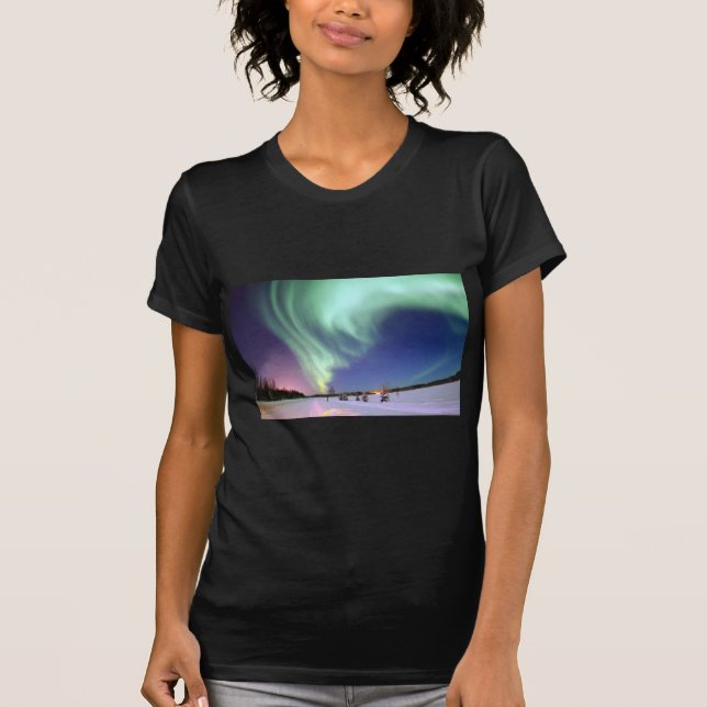 Camiseta Aurora Borealis, ou aurora boreal, Alaska (Frente)