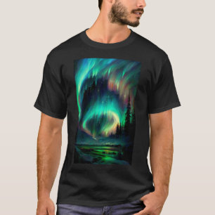 Camiseta Aurora Borealis/ Presente das Luzes do Norte