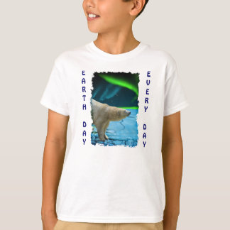 Camiseta Aurora, Gelo E Urso Polar Dia Da Terra Todos Os Di