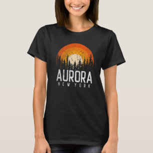 Camiseta Aurora Nova Iorque Nova Nova York Retro Vintage 70