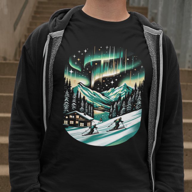Camiseta Aurora Ski Adventure Unisex (Criador carregado)
