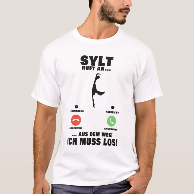 Camiseta Aus dem Weg Sylt ruft Aus dem Weg ich muslos (Frente)