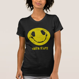 Camiseta Auscultadores feliz - música é a vida - afligido