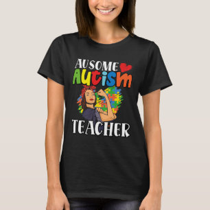 Camiseta Ausome Autismo Professora Deficiência Mês 1
