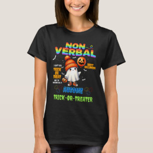 Camiseta Ausome não-verbal pedinte de doces no Halloween Au