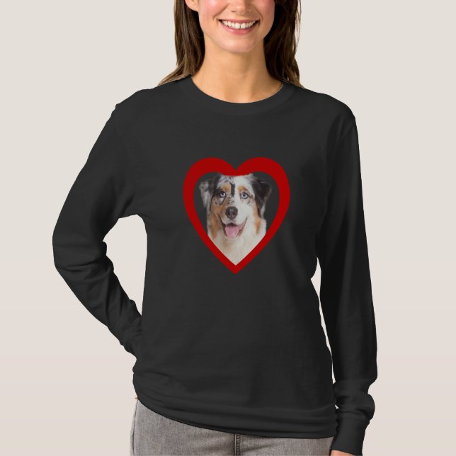 Camiseta Aussi Australian Shepherd Dog Heart Aussi  1 (Frente)