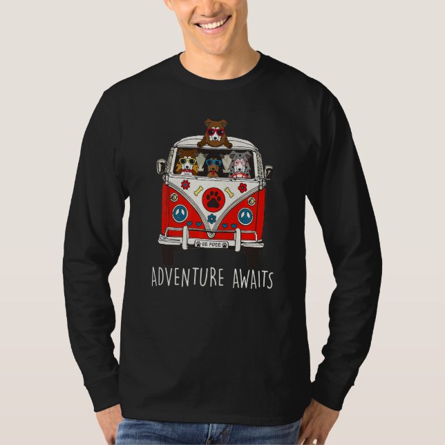 Camiseta Aussie Adventure Aguarda Trabalho de arte Camper (Frente)