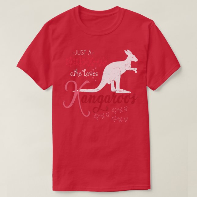 Camiseta Aussie Animal Gift Girl Kangaroo (Frente do Design)