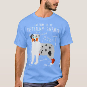 Camiseta Aussie Australiana Shepherd Anatomy