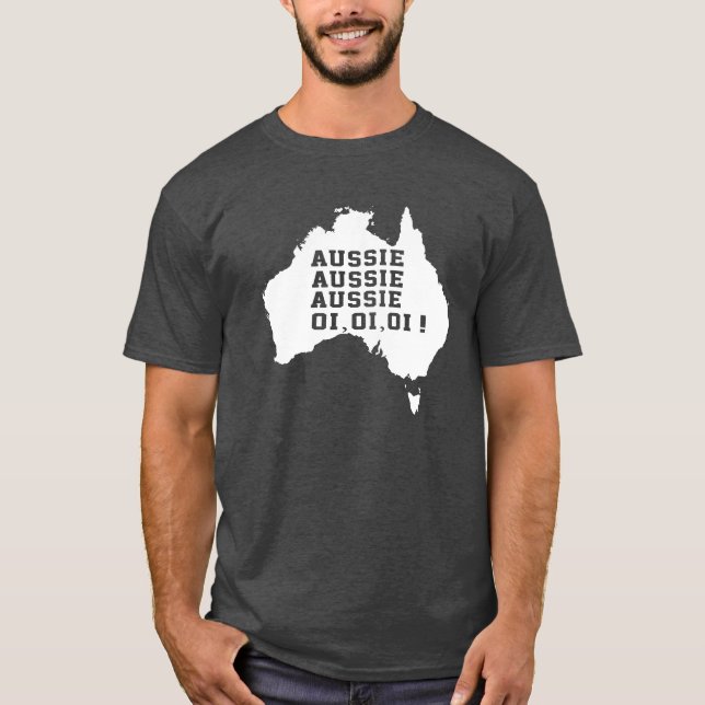 Camiseta Aussie australiano australiano Oi Oi Oi (Frente)