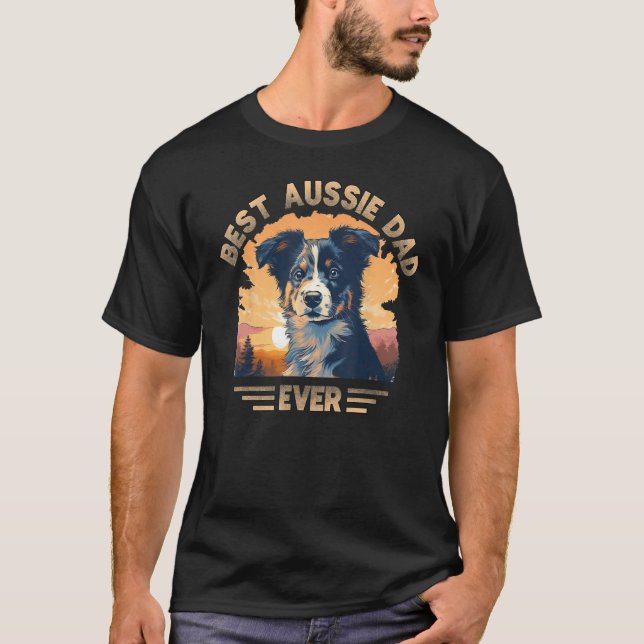 Camiseta Aussie DAD Australian Shepherd 1 (Frente)