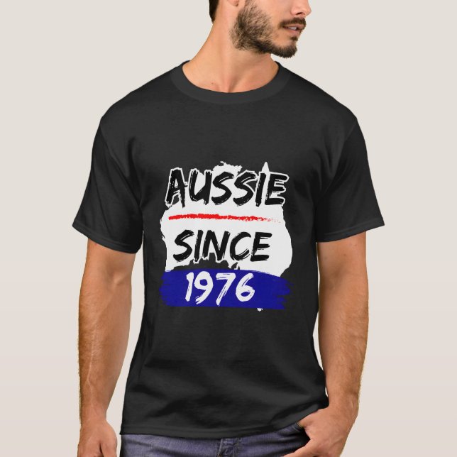 Camiseta Aussie Desde 1976, Mapa Da Austrália (Frente)