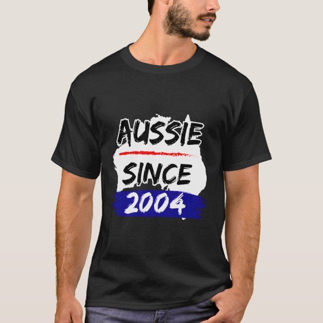 Camiseta Aussie Desde 2004 Mapa Da Austrália (Frente)