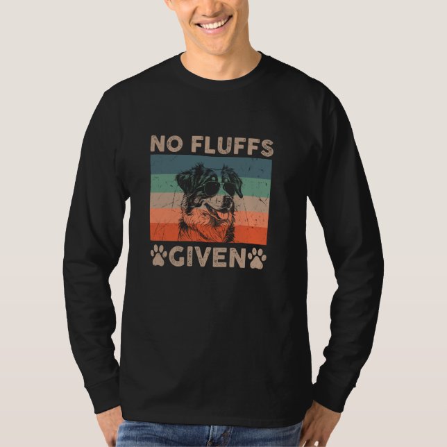 Camiseta Aussie Dog No FluFF - Com Pai Engraçado De Cachorr (Frente)