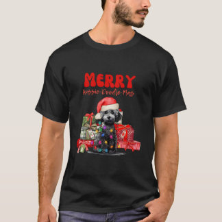 Camiseta Aussie Doodle Alegre Máscara Aussie-Doodle