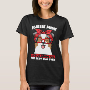 Camiseta aussie mamãe jesus nos fez o melhor duo de sempre
