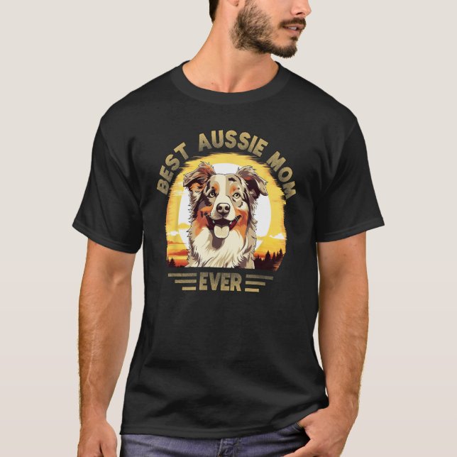 Camiseta Aussie Mom Australian Shepherd (Frente)