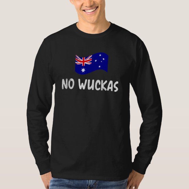 Camiseta Aussie no wuckas lingo worries none Australia (Frente)