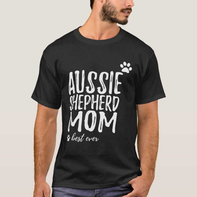 Camiseta Aussie Shepherd Mãe Cachorro Australiano (Frente)
