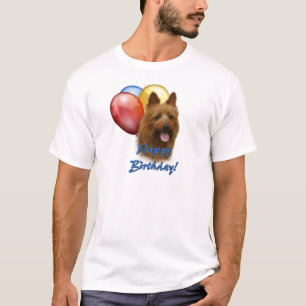 Camiseta Aussie Terrier Happy Birthday Balões